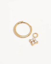 Load image into Gallery viewer, BY CHARLOTTE GOLD CRYSTAL BLOOM HOOPS