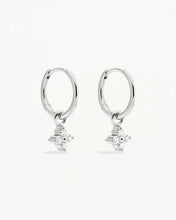 Load image into Gallery viewer, BY CHARLOTTE SILVER CRYSTAL BLOOM HOOPS