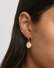 Load image into Gallery viewer, BY CHARLOTTE GOLD LOVE YOU TO THE MOON AND BACK HOOPS