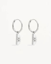 Load image into Gallery viewer, BY CHARLOTTE SILVER LOTUS HOOPS (NEW)