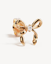 Load image into Gallery viewer, BY CHARLOTTE GOLD FOREVER MORE BOW STUD EARRING