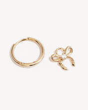 Load image into Gallery viewer, BY CHARLOTTE GOLD FOREVER MORE BOW HOOPS