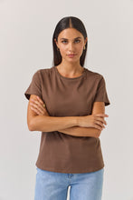 Load image into Gallery viewer, TUESDAY ESSENTIAL TEE CHOCOLATE