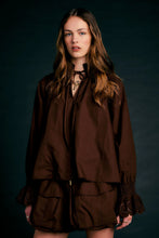 Load image into Gallery viewer, KAREN WALKER IVY BLOUSE CHOCOLATE