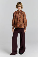 Load image into Gallery viewer, KAREN WALKER PROVINCE BLOUSE BURGUNDY MULTI