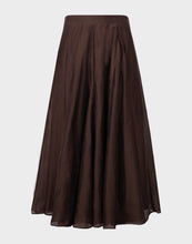Load image into Gallery viewer, STORM FULL DETAIL MIDI SKIRT COCOA