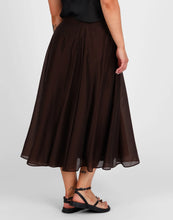 Load image into Gallery viewer, STORM FULL DETAIL MIDI SKIRT COCOA