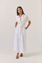 Load image into Gallery viewer, TUESDAY GODET SHIRT DRESS WHITE