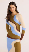 Load image into Gallery viewer, MINK PINK HANNA INTARSIA KNIT MIDI DRESS