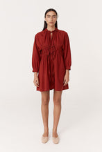 Load image into Gallery viewer, ROWIE EDEN ORGANIC MINI DRESS BURGUNDY