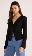 Load image into Gallery viewer, MINK PINK JOHNNA BUTTON KNIT TOP BLACK