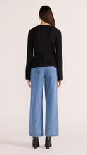 Load image into Gallery viewer, MINK PINK JOHNNA BUTTON KNIT TOP BLACK