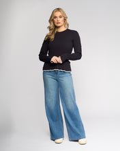 Load image into Gallery viewer, KNEWE LUXE SWEATER INK/WINTER WHITE