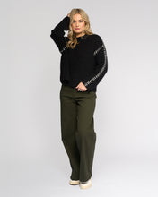Load image into Gallery viewer, KNEWE LENNOX SWEATER BLACK/WINTER WHITE