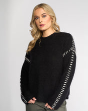 Load image into Gallery viewer, KNEWE LENNOX SWEATER BLACK/WINTER WHITE