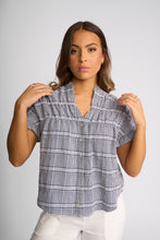 Load image into Gallery viewer, KNEWE ADDISON TOP INK GINGHAM