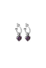Load image into Gallery viewer, STOLEN GIRLFRIENDS CLUB SILVER LOVE ANCHOR EARRING AMETHYST