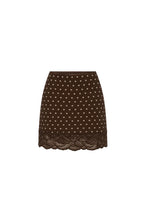 Load image into Gallery viewer, ROWIE MARINA SILK MINI SKIRT CACAO SPOT