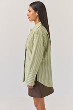 Load image into Gallery viewer, TUESDAY MARK SHIRT EMERALD STRIPE