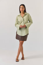 Load image into Gallery viewer, TUESDAY MARK SHIRT EMERALD STRIPE