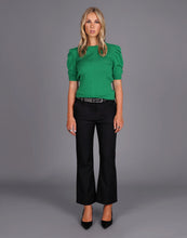 Load image into Gallery viewer, STORM MERINO S/S CHEVRON SWEATER GRASS GREEN