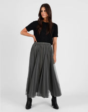 Load image into Gallery viewer, STORM MESH GODET SKIRT GREY
