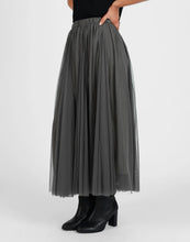 Load image into Gallery viewer, STORM MESH GODET SKIRT GREY