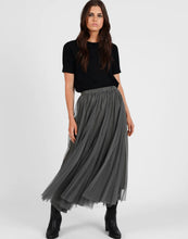Load image into Gallery viewer, STORM MESH GODET SKIRT GREY