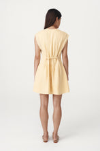 Load image into Gallery viewer, ROWIE MIRA LINEN MINI DRESS LEMON
