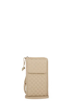 Load image into Gallery viewer, KAREN WALKER MONOGRAM PHONE WALLET MACADAMIA