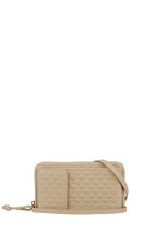 Load image into Gallery viewer, KAREN WALKER MONOGRAM PHONE WALLET MACADAMIA