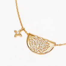 Load image into Gallery viewer, BY CHARLOTTE GOLD LIVE IN LIGHT LOTUS NECKLACE