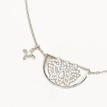 Load image into Gallery viewer, SILVER LIVE IN LIGHT LOTUS NECKLACE
