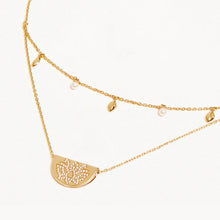 Load image into Gallery viewer, GOLD LIVE IN PEACE LOTUS NECKLACE
