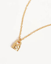 Load image into Gallery viewer, BY CHARLOTTE CRYSTAL LOTUS PADLOCK NECKLACE