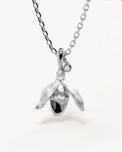 Load image into Gallery viewer, BY CHARLOTTE SILVER BIRTH FLOWER NECKLACE SNOWDROP - JANUARY