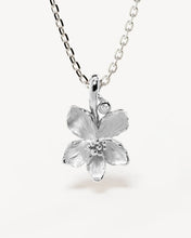 Load image into Gallery viewer, BY CHARLOTTE SILVER BIRTH FLOWER NECKLACE VIOLET - FEBRUARY