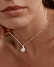 Load image into Gallery viewer, BY CHARLOTTE SILVER BIRTH FLOWER NECKLACE ROSE - JUNE
