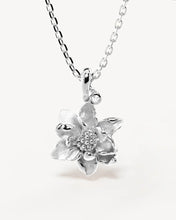 Load image into Gallery viewer, BY CHARLOTTE SILVER BIRTH FLOWER NECKLACE WATER LILY -JULY