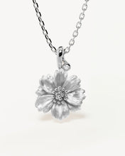 Load image into Gallery viewer, BY CHARLOTTE SILVER BIRTH FLOWER NECKLACE COSMOS - OCTOBER
