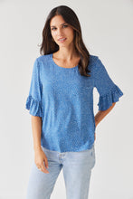 Load image into Gallery viewer, TUESDAY NARELLE TOP BLUE POLKA
