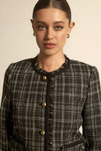 Load image into Gallery viewer, ZOE KRATZMANN QUILL JACKET BLACK PORCELAIN CHECK