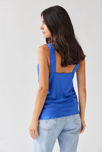 Load image into Gallery viewer, TUESDAY RIVIERA CAMI BLUE SATIN
