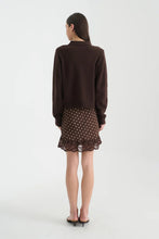 Load image into Gallery viewer, ROWIE MARINA SILK MINI SKIRT CACAO SPOT