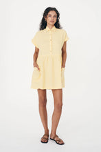Load image into Gallery viewer, ROWIE GINA LINEN MINI DRESS LEMON