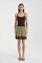Load image into Gallery viewer, ROWIE MARINA SILK MINI SKIRT PAPILLON