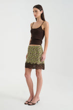 Load image into Gallery viewer, ROWIE MARINA SILK MINI SKIRT PAPILLON