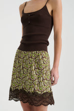 Load image into Gallery viewer, ROWIE MARINA SILK MINI SKIRT PAPILLON