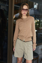 Load image into Gallery viewer, ROWIE MAEVE MERINO CARDIGAN FAWN MARLE