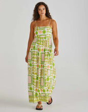 Load image into Gallery viewer, SASS EMMETT MAXI DRESS GREEN SHELL PATCHWORK